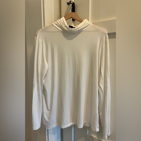 Pure Amici Tops - Pure Amici White Long Sleeve Women's Turtleneck